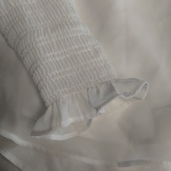 Calvin Klein Shear Blouse color White size Small - Picture 9 of 9